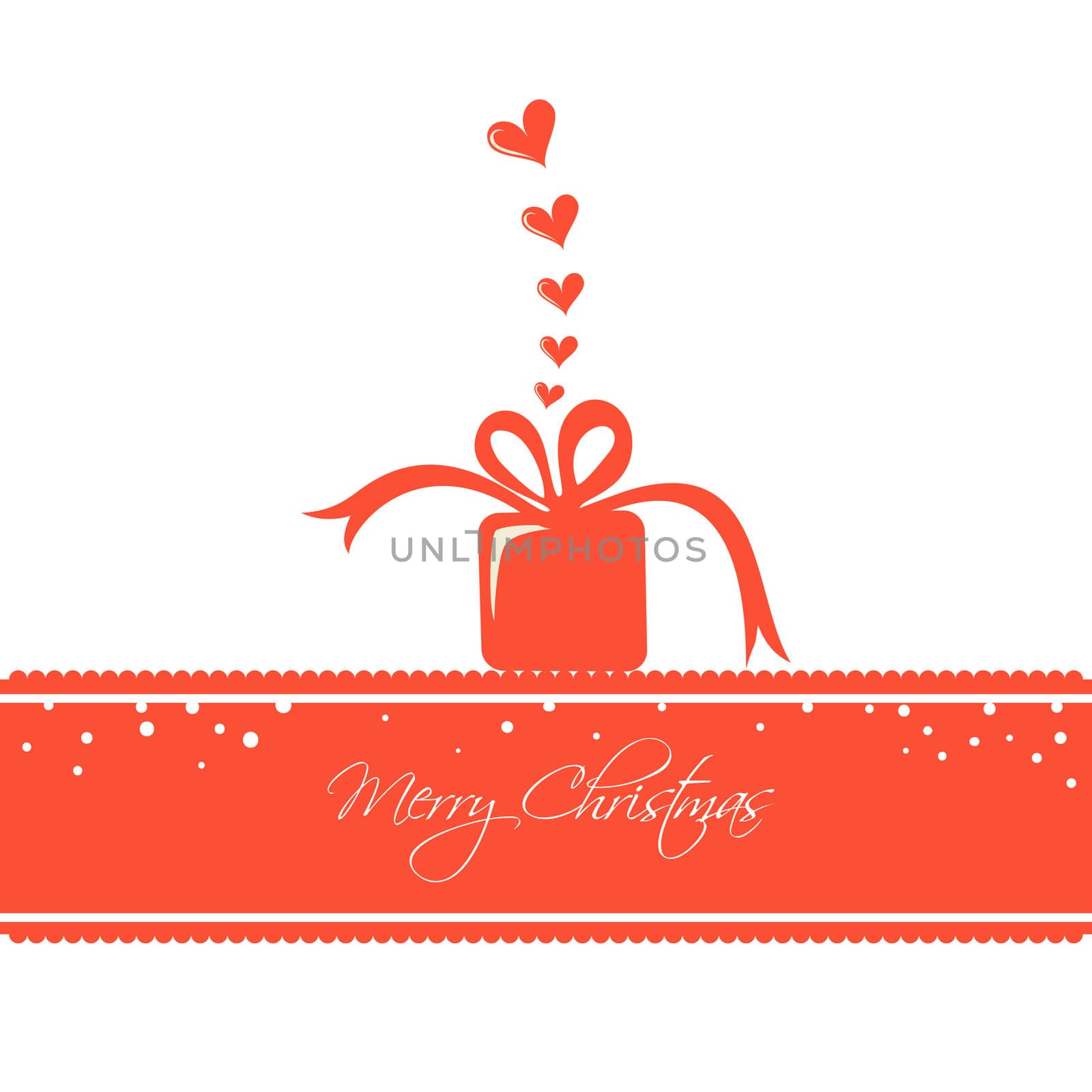 An illustration of a stylised gift. The vector file is easy to edit with objects grouped logically.
