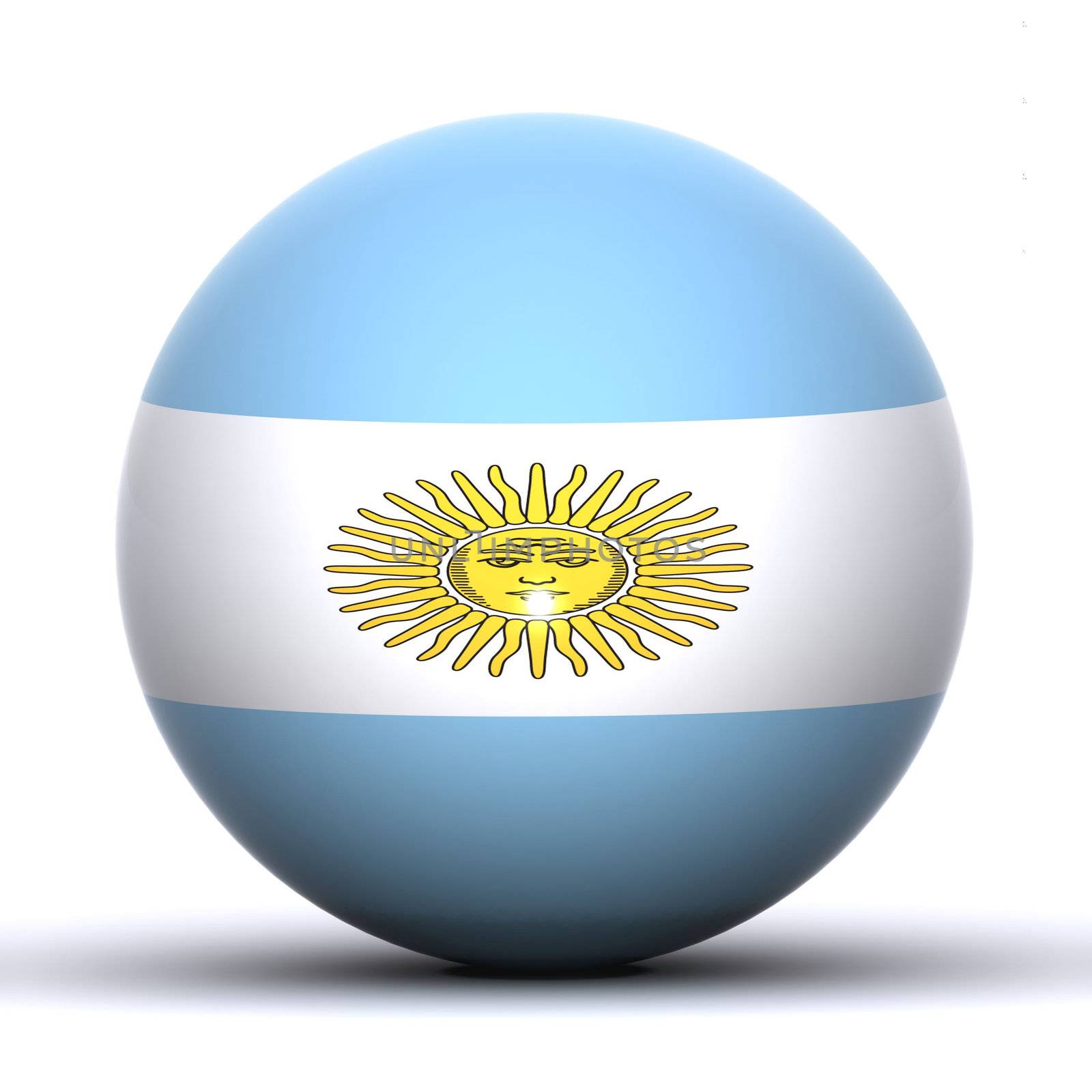 A Colourful 3d Rendered Argentina Flag Globe Illustration