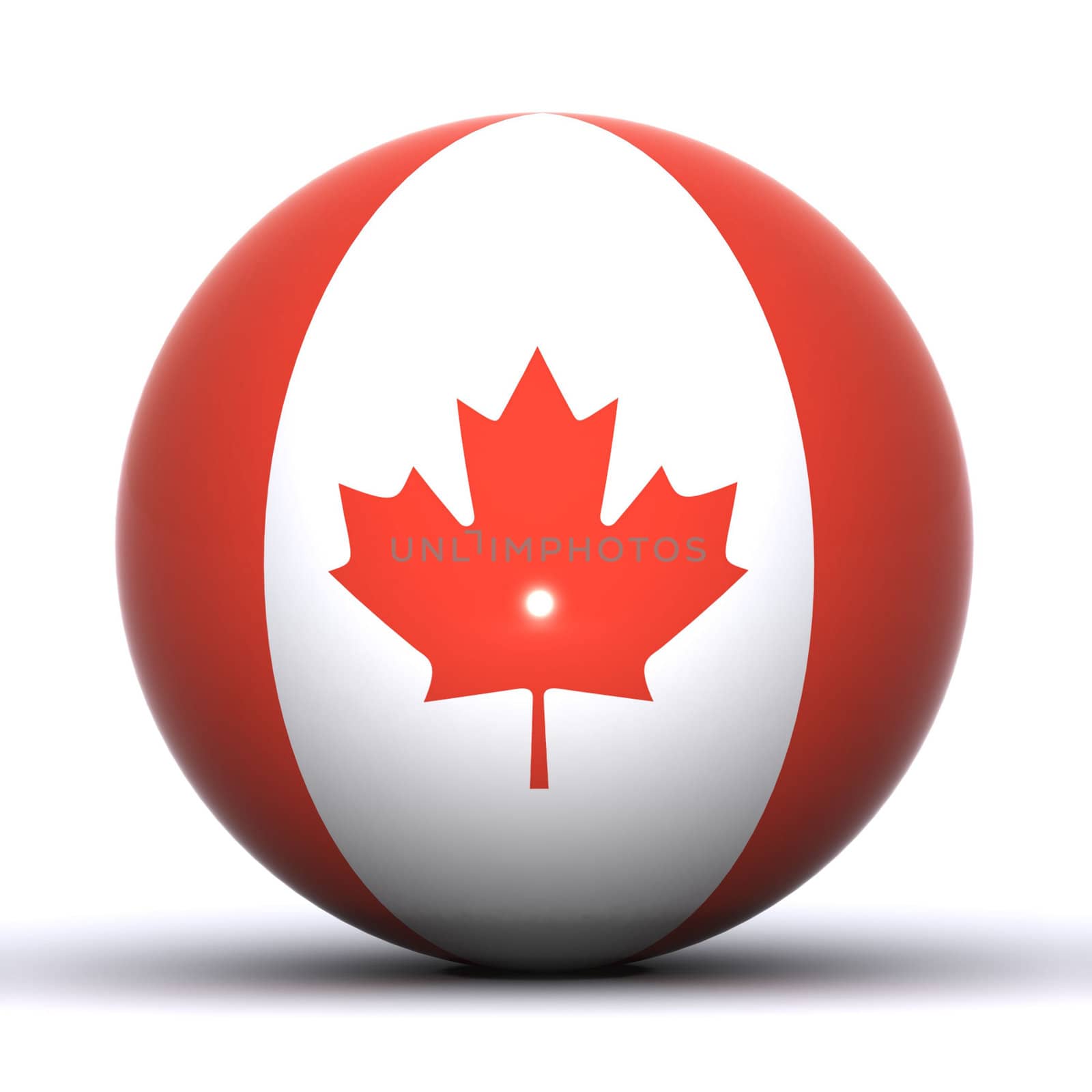 A Colourful 3d Rendered Canadian Flag Globe Illustration