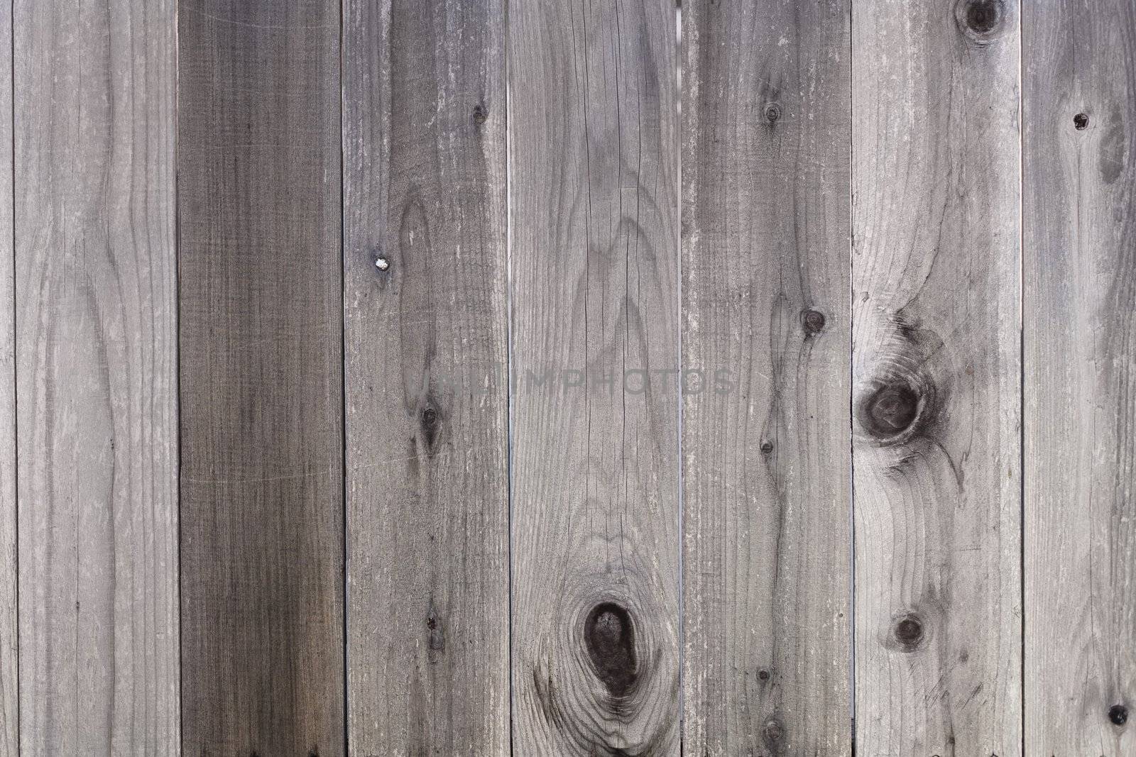 Closeup Detail of a Backyard Wooden Fence