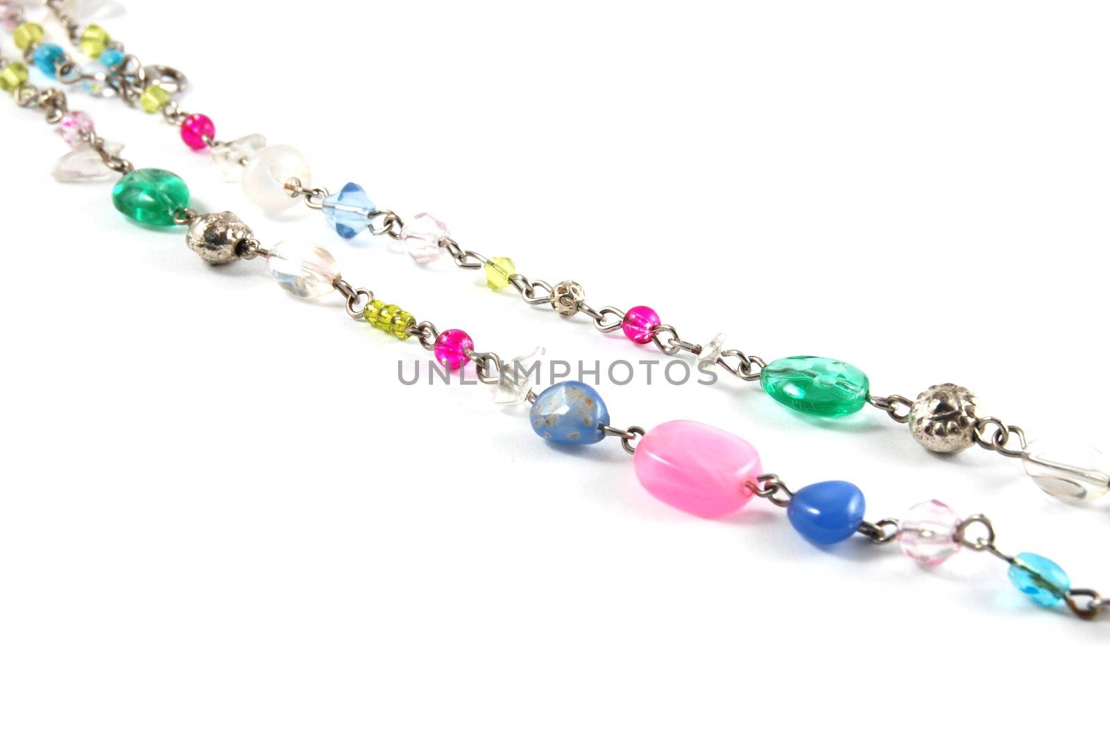 modern necklace isolated on a white background