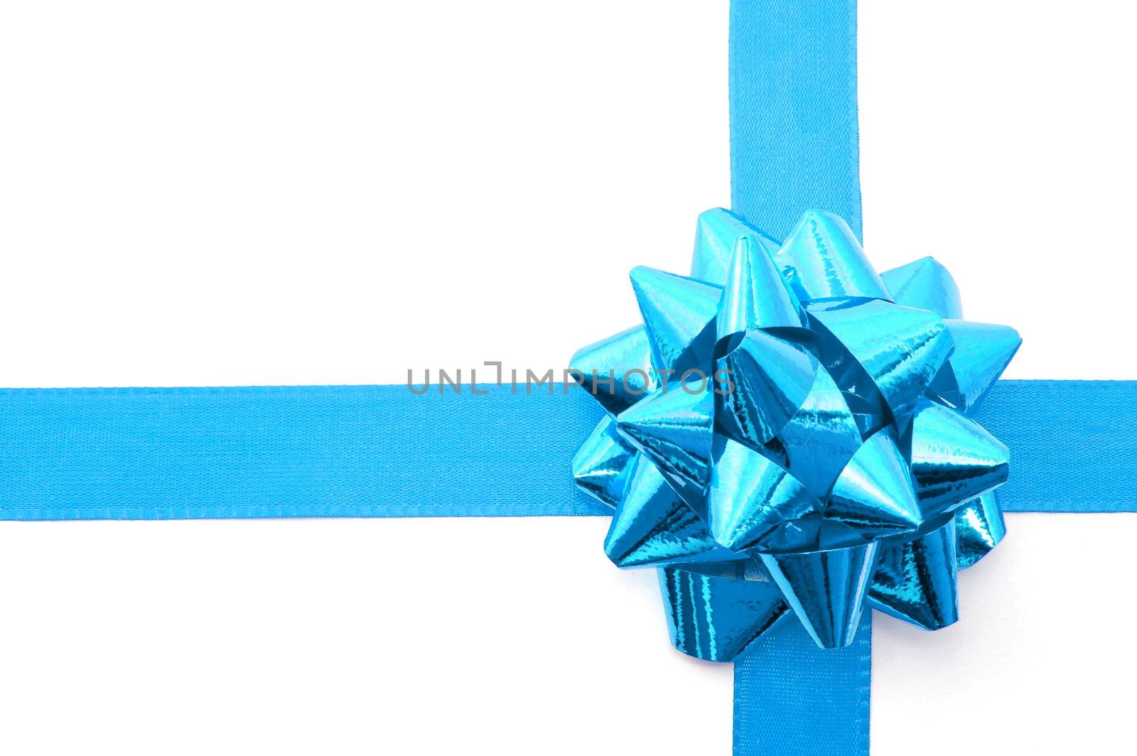 christmas gift with ribbon and copy space