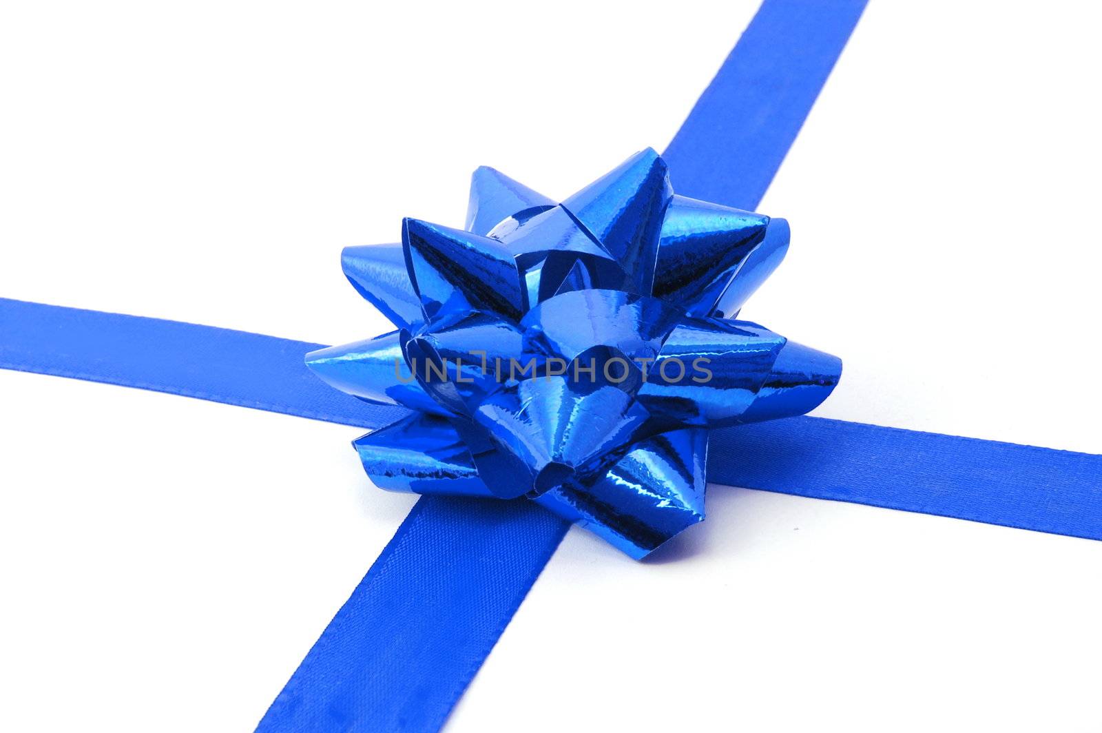 christmas gift with ribbon and copy space