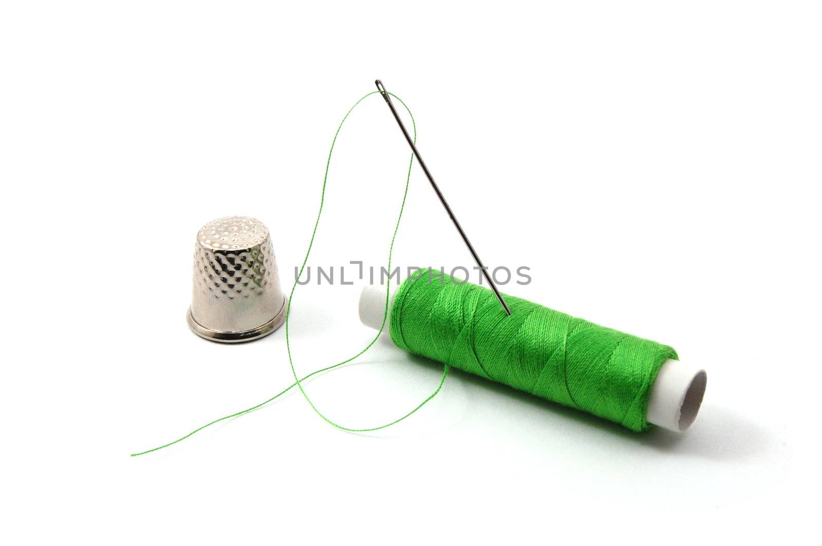 sewing kit isolated on a white background