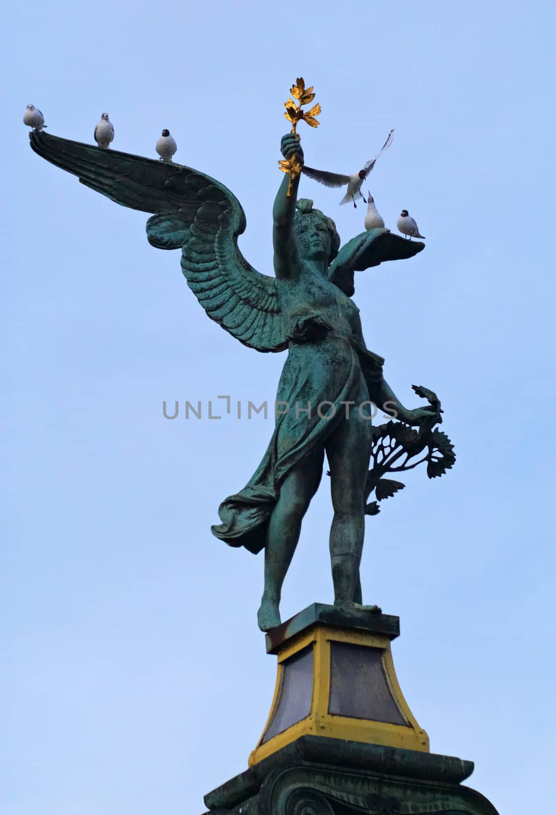 Sculpture of Prague bridge. Cechuv most.