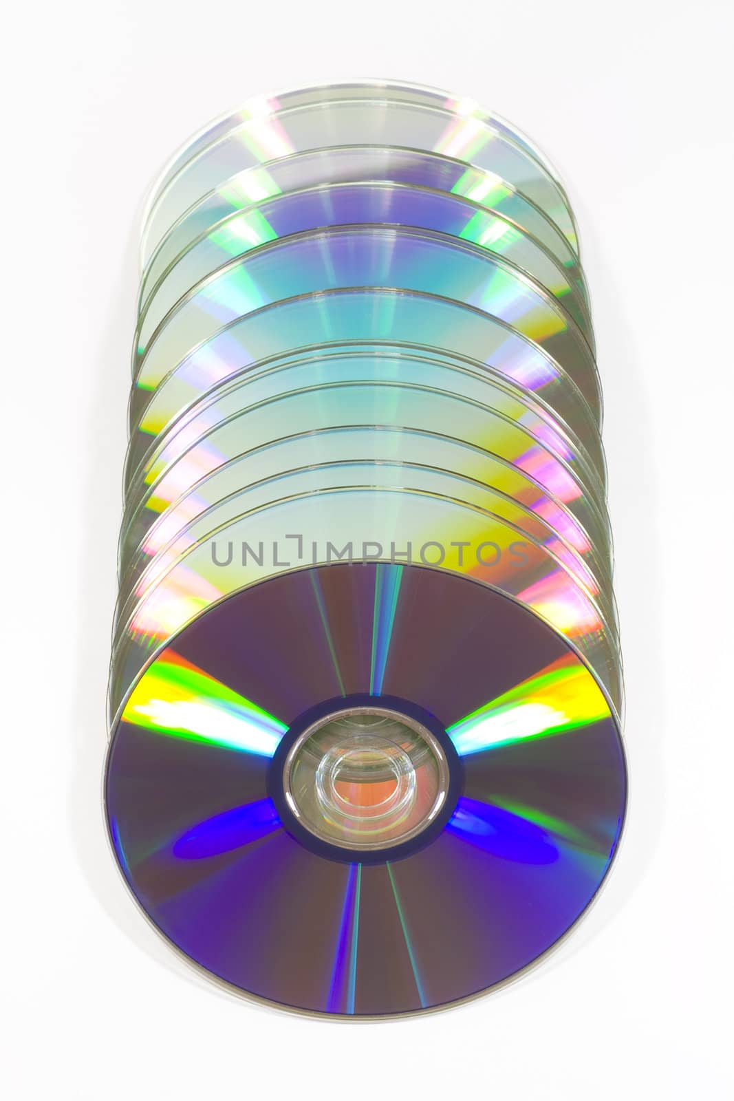 An hi-res image of cd-roms. 

Might be suitable as a background image for something to do with school, work, technology, music, etc.