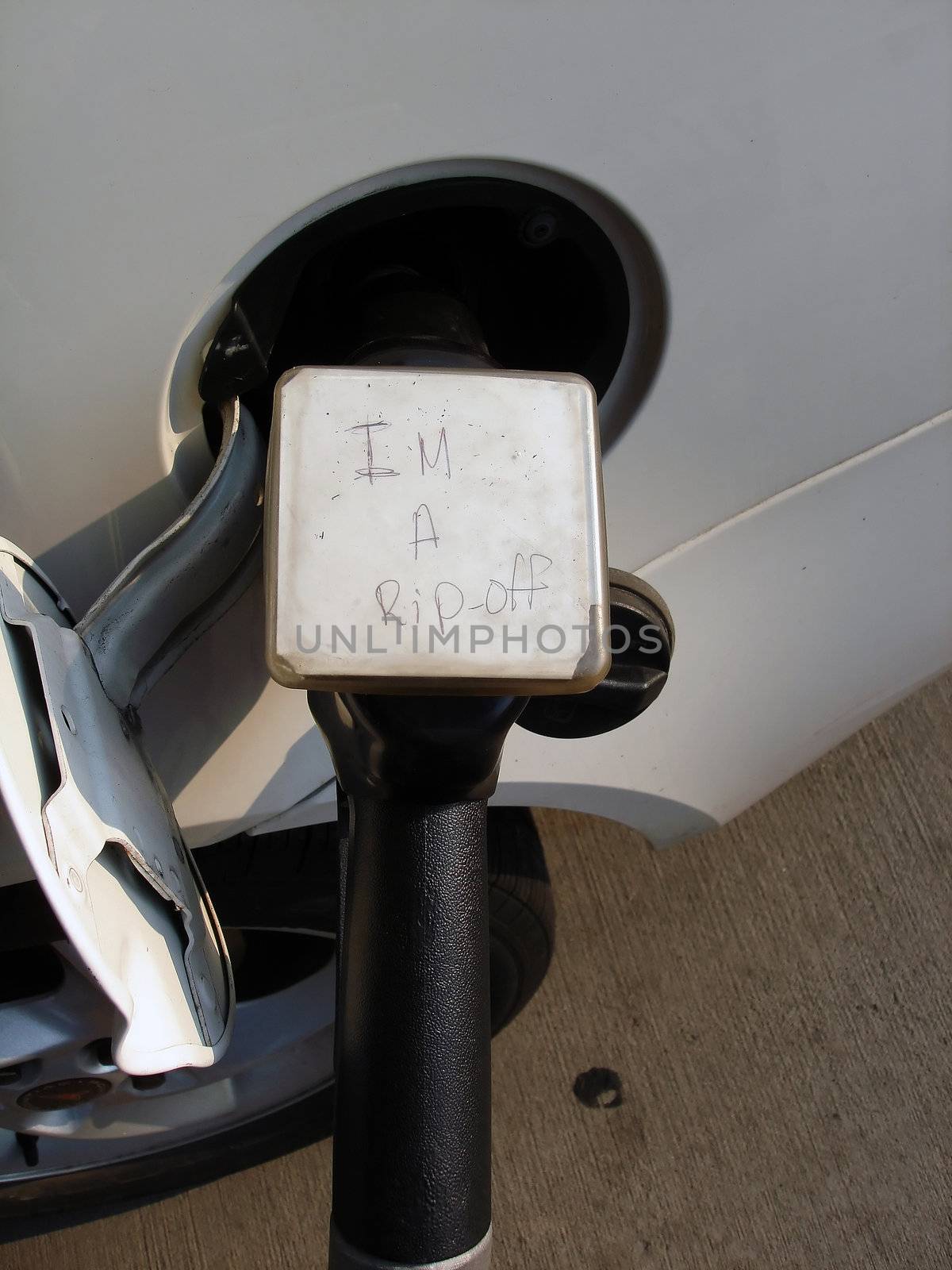a gas pump with some writing on it