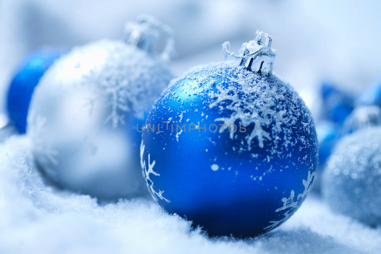 Christmas ornament on  blured background