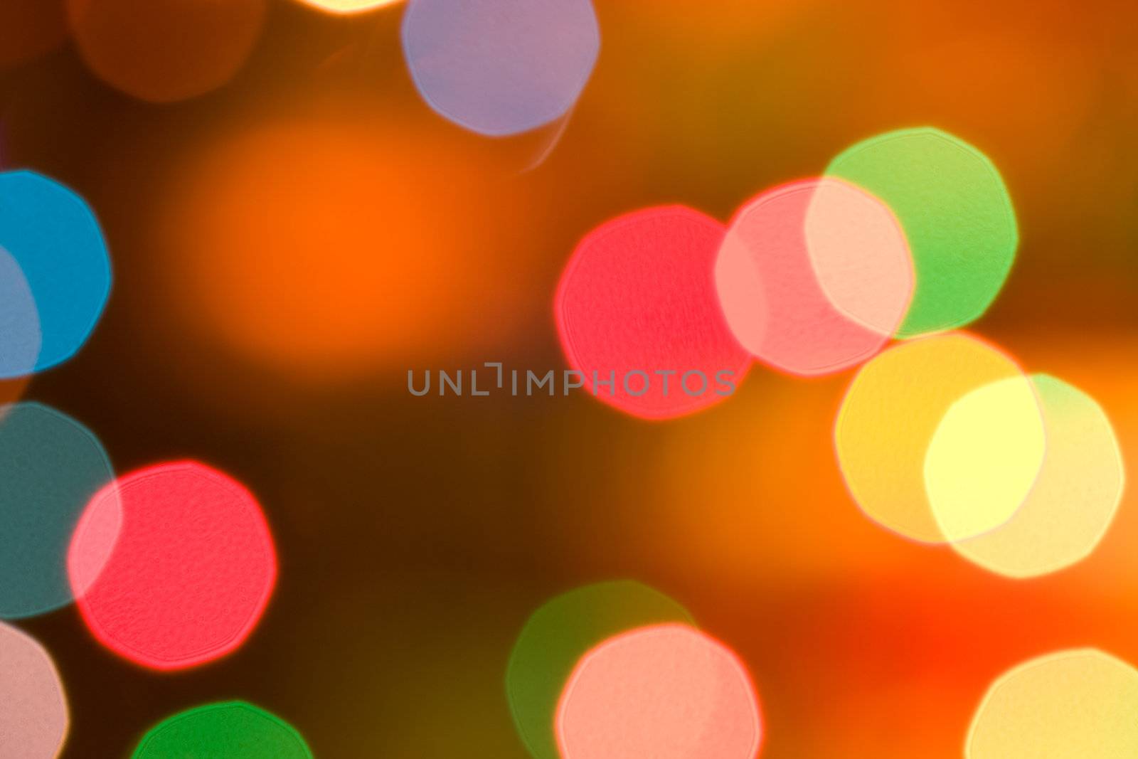 Defocused Christmas lights background by rozhenyuk