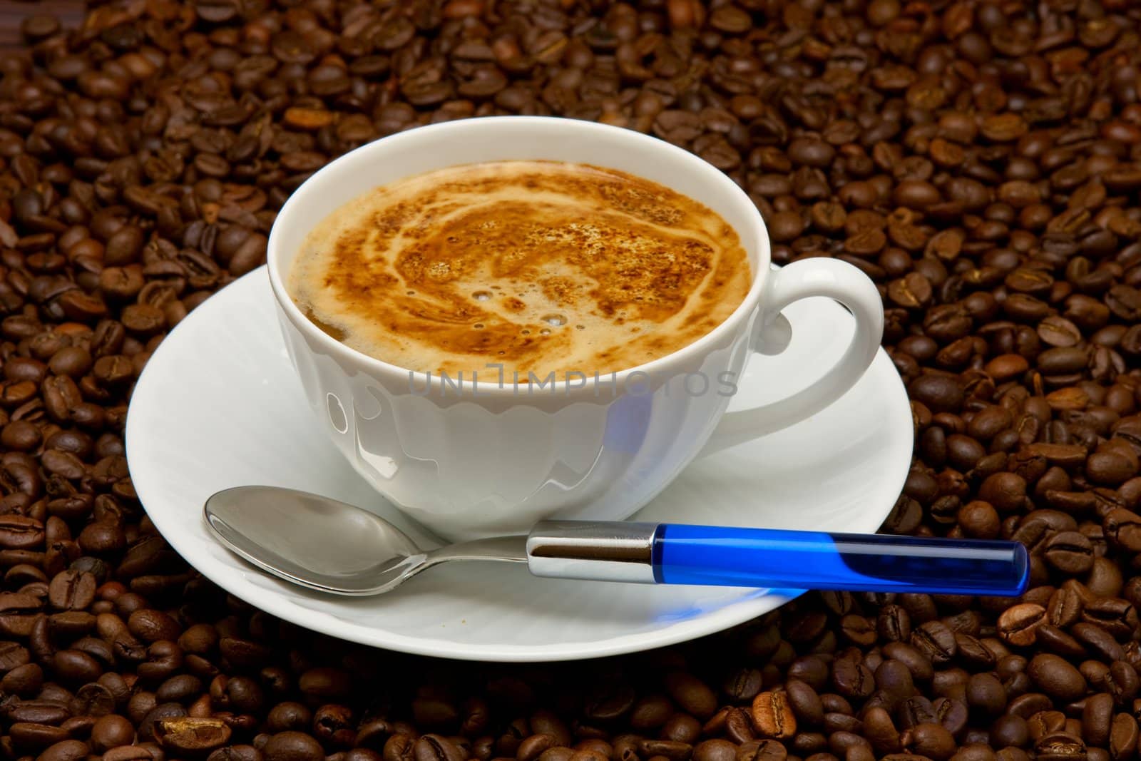Coffee cup and grain