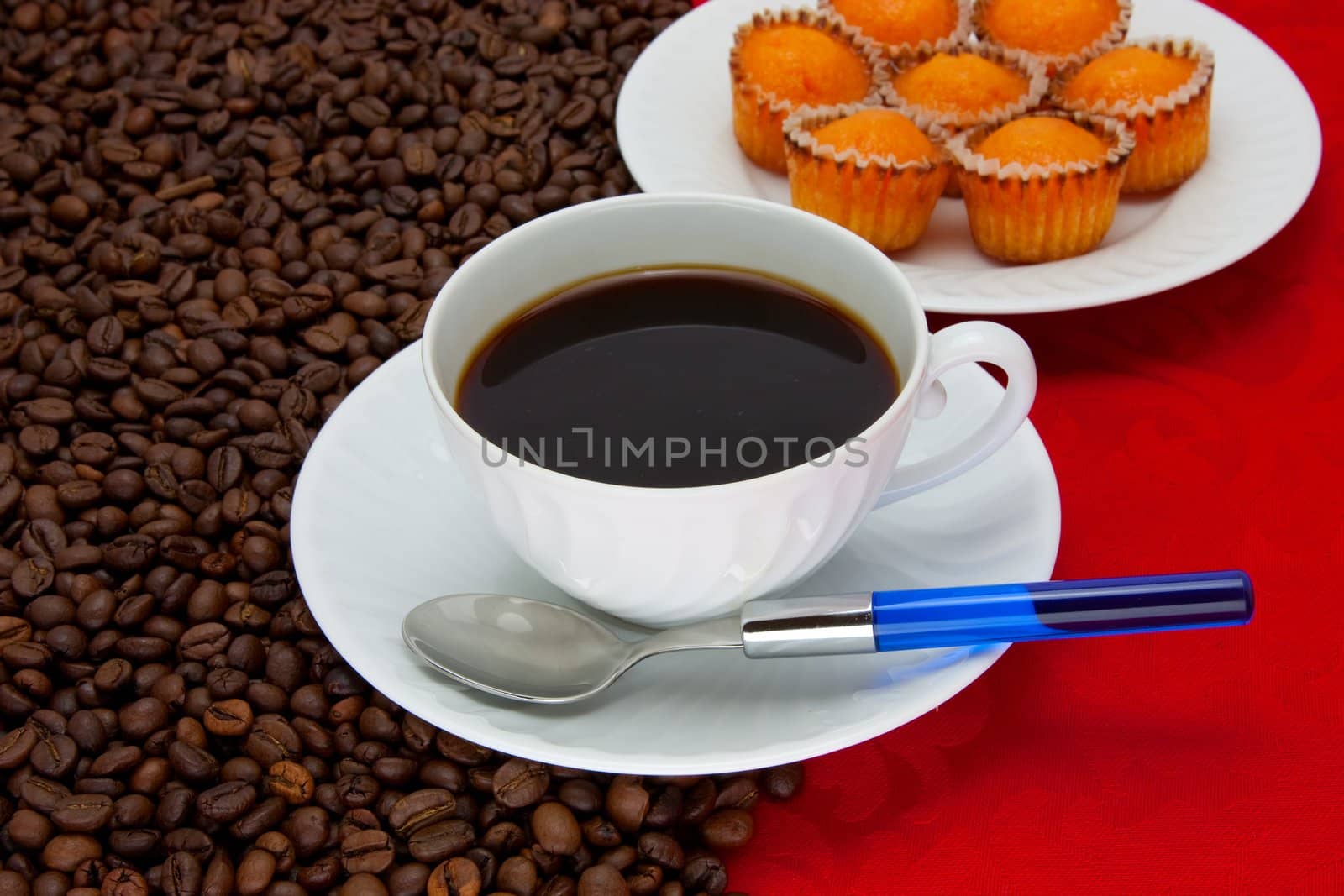 Coffee cup and grain