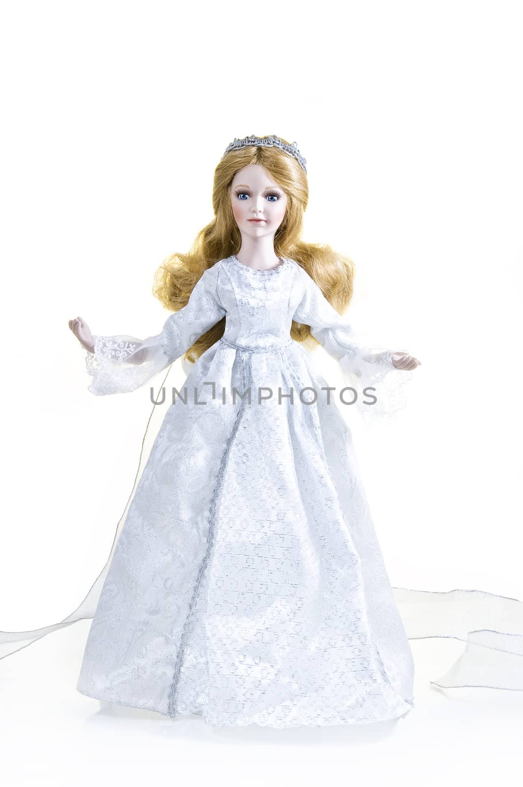 Beautiful Christmas Angel isolated on white background