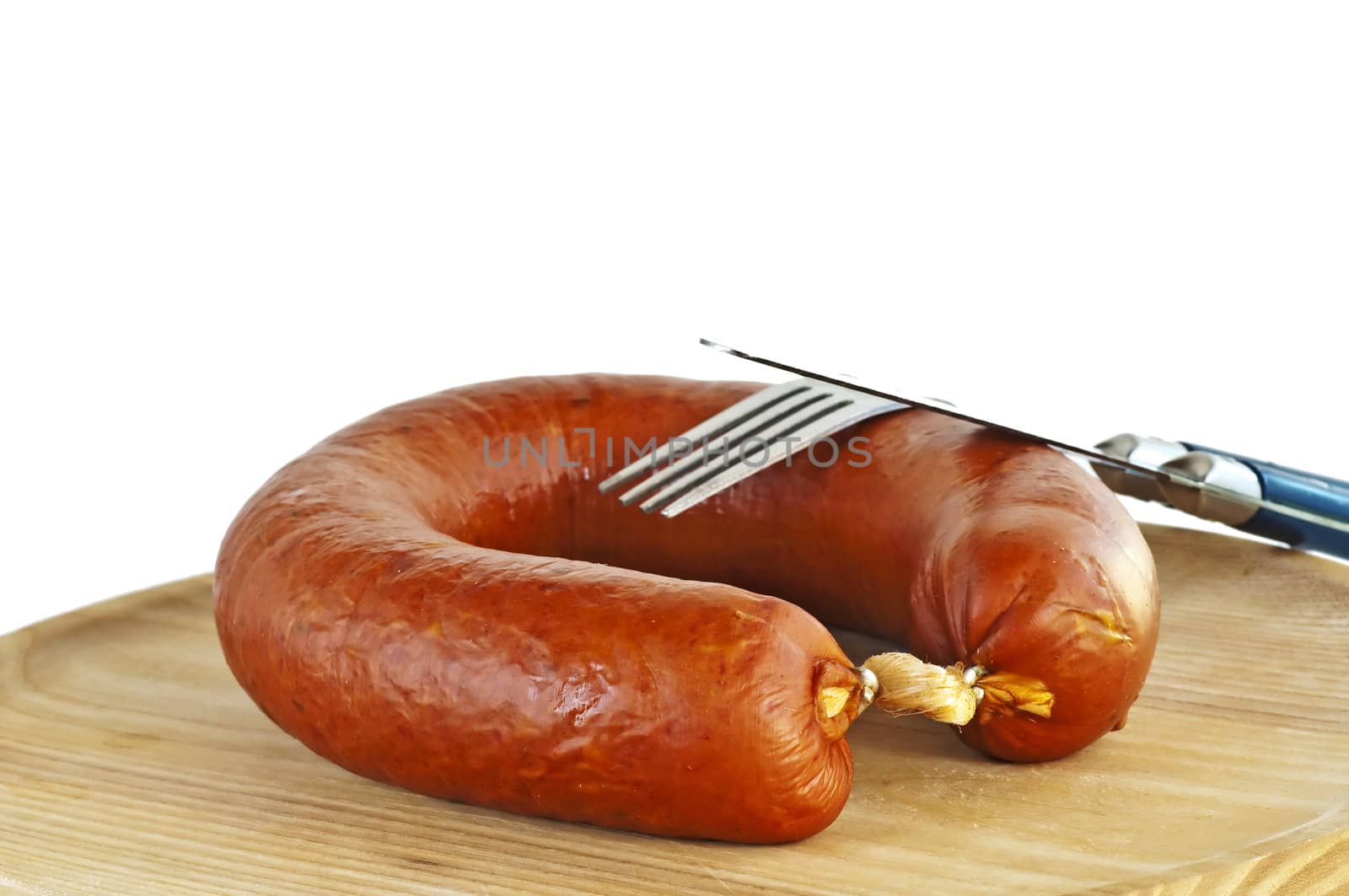 smoked spicy Polish sausage Kielbasa