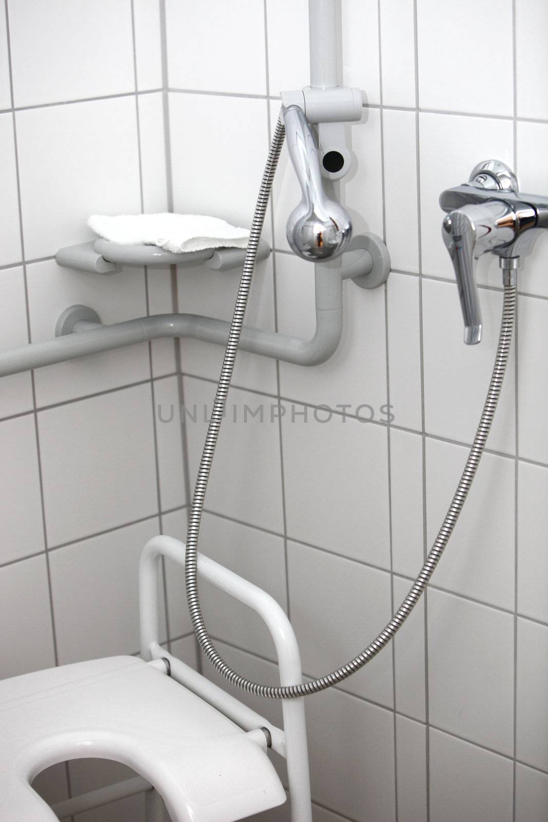 Disabled toilet and shower