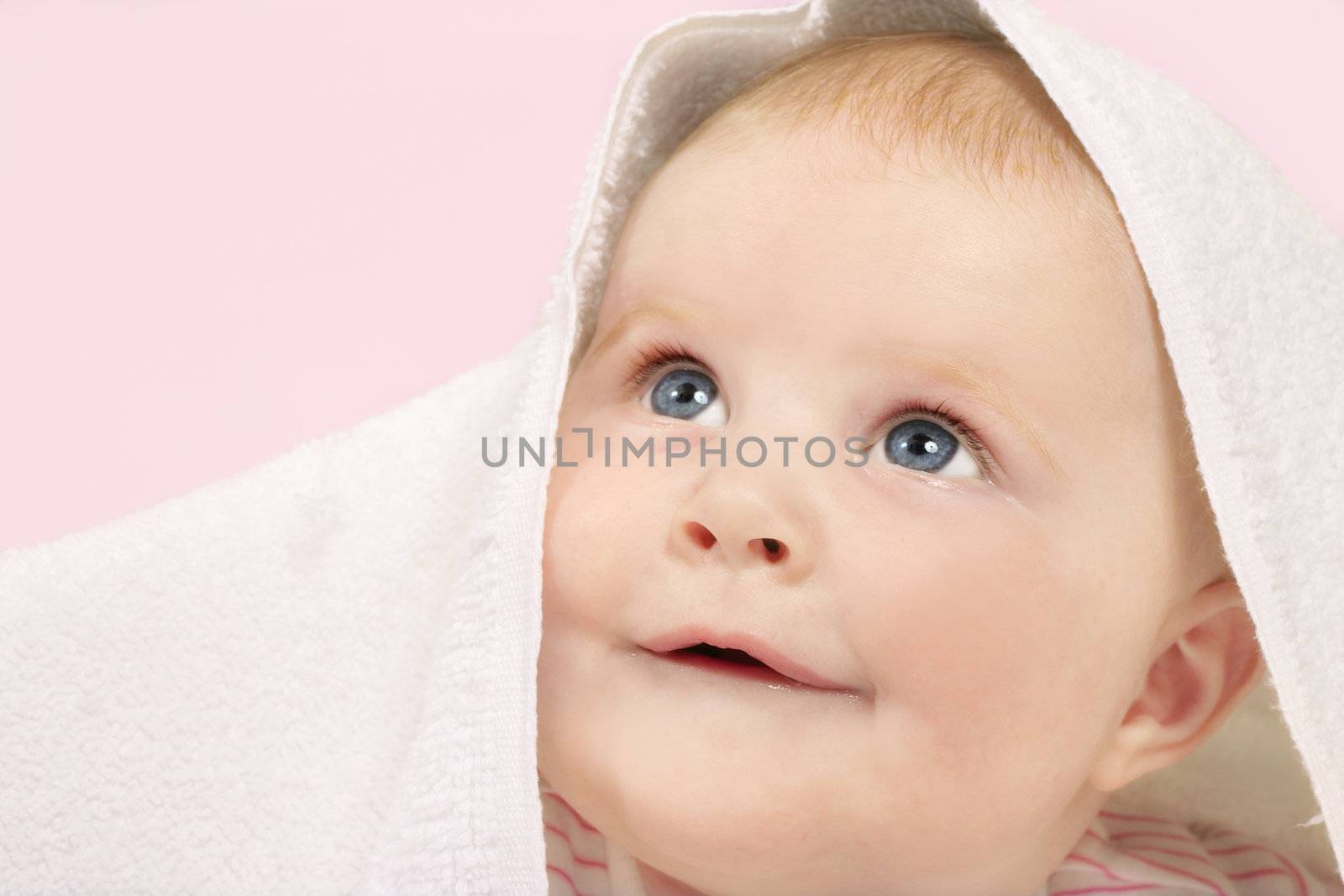 Infant girl with blue eyes (5mths)