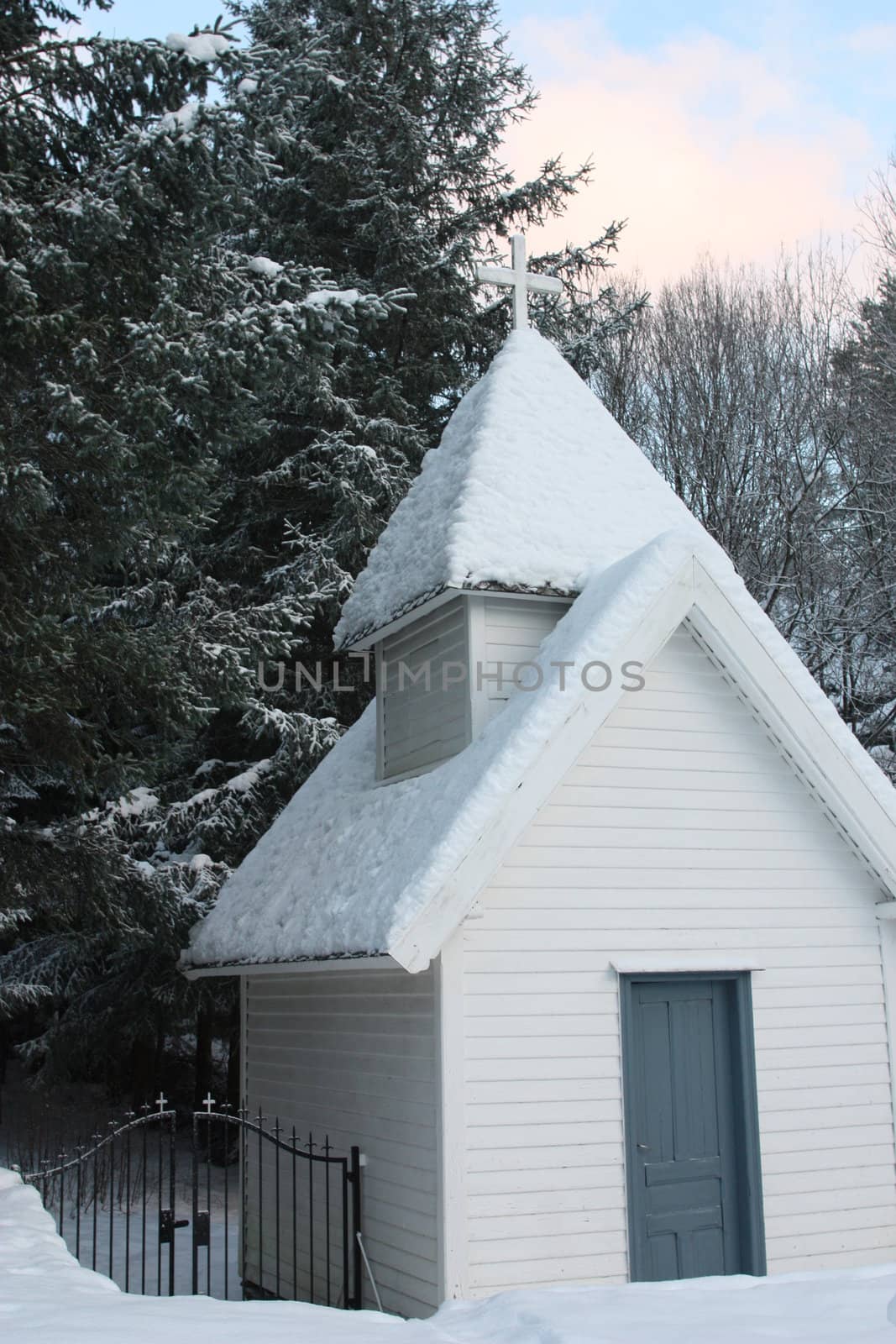 An old chapel on the island Bømlo in Norway