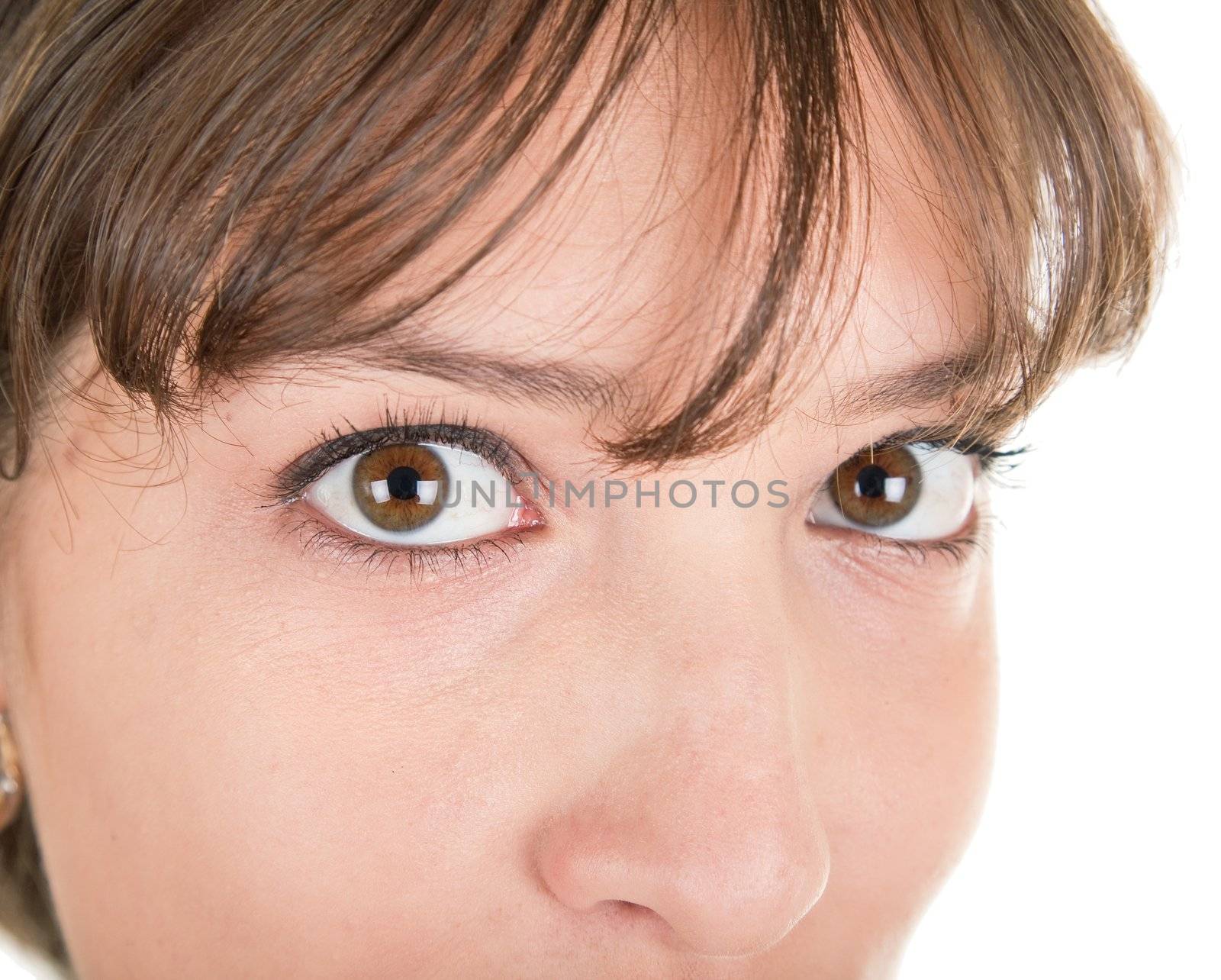 women's expressive sexy eyes very close up