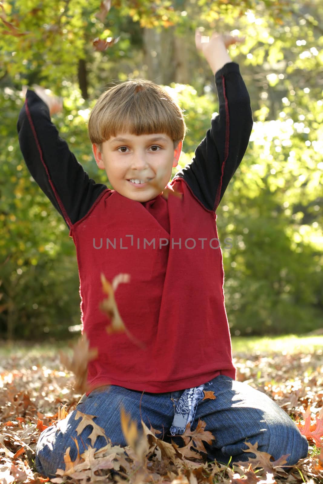 Playing in the park.