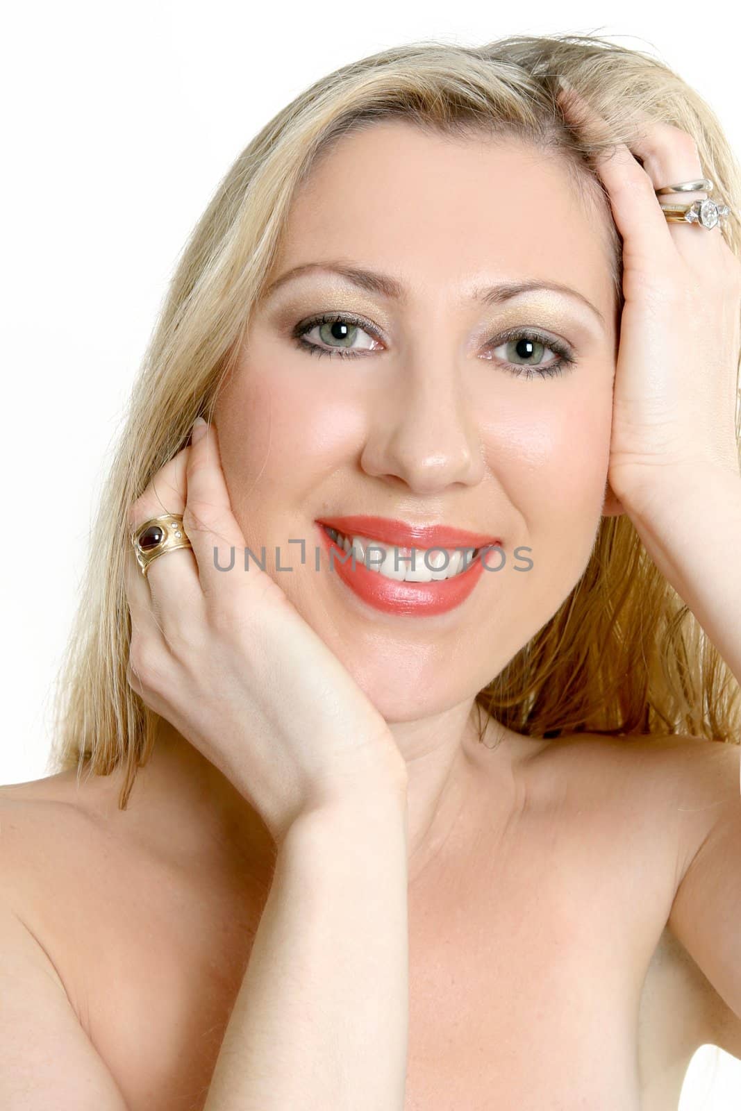 Beauty is more than skin deep.  Happy smiling woman looked relaxed and lovely.
