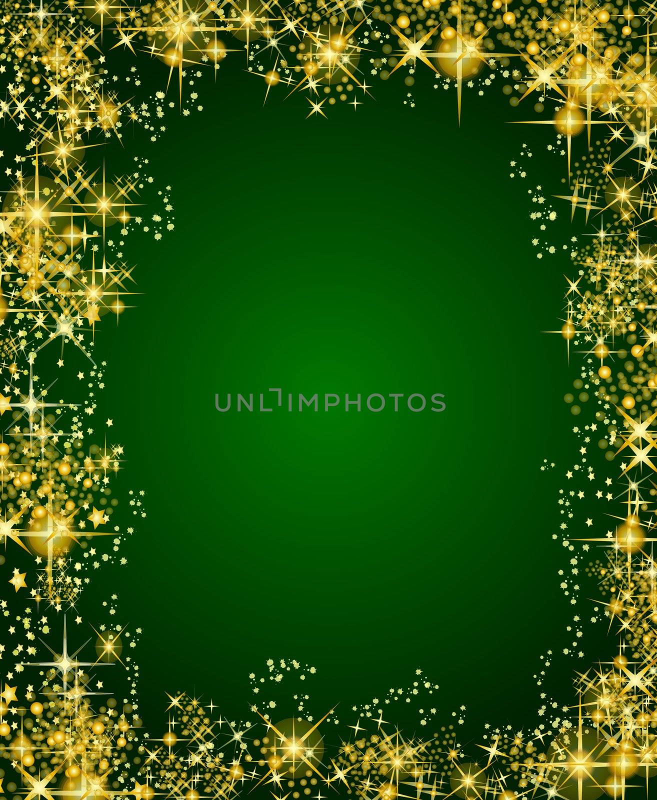 illustration of a christmas frame with stars