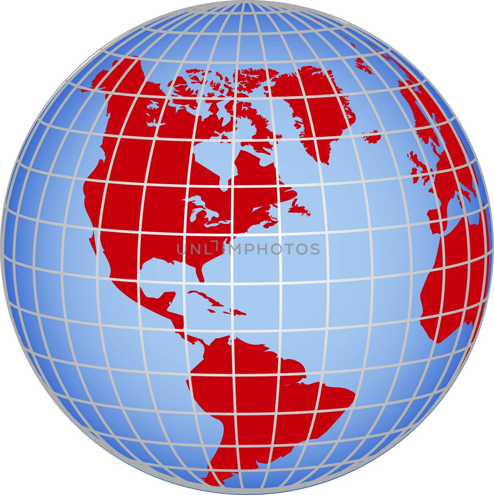 Globe North South America by peromarketing