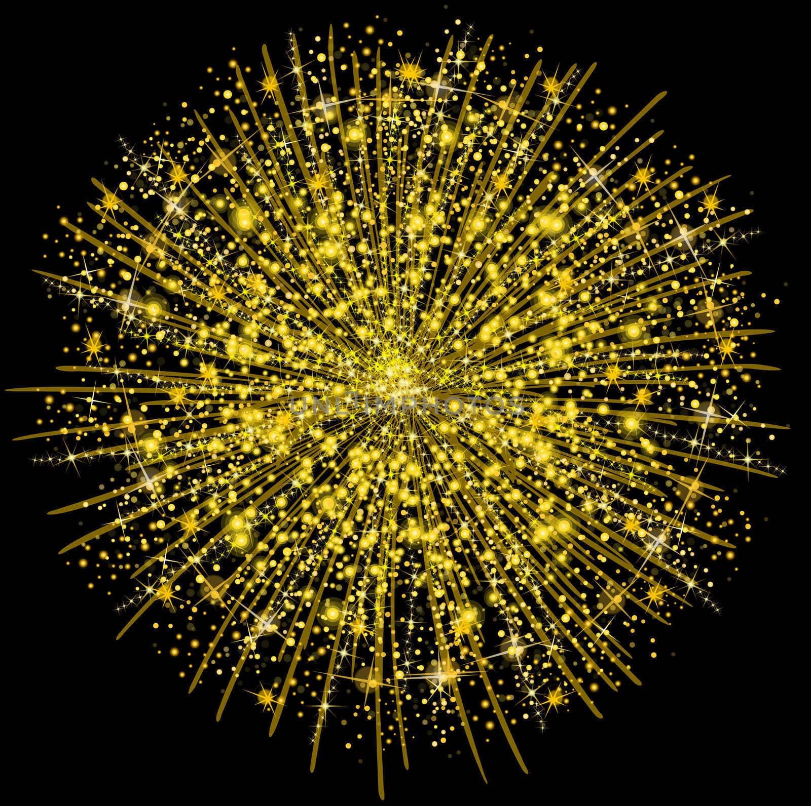 illustration of a fireworks