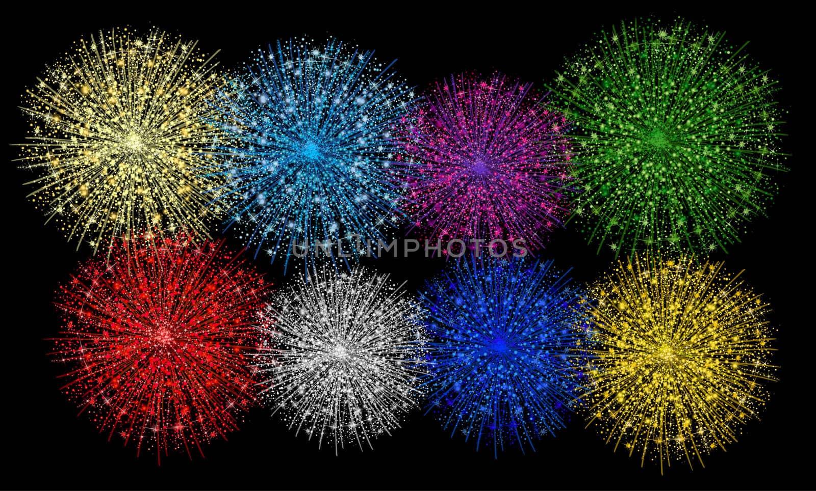 illustration of a fireworks