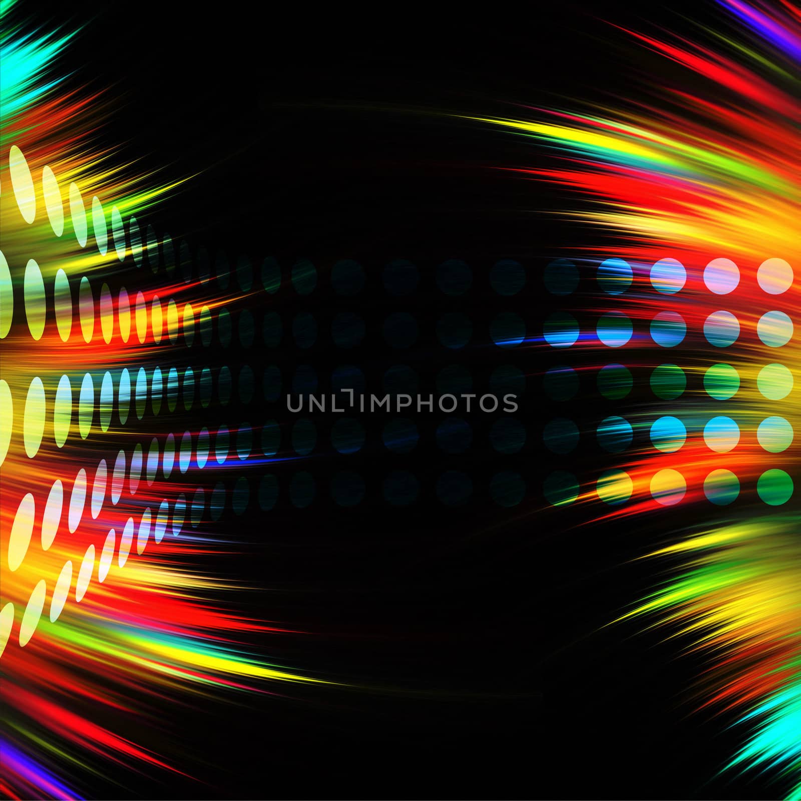 A colorful rainbow swirls illustration with copyspace.