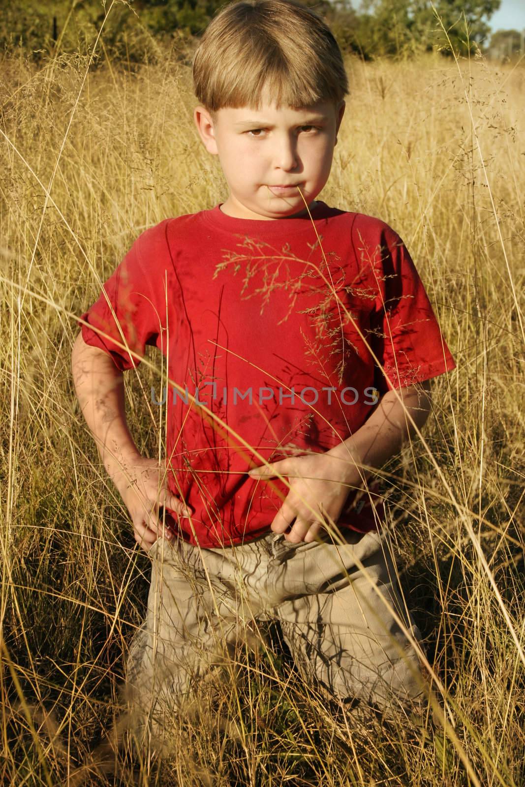 Boy in a field
