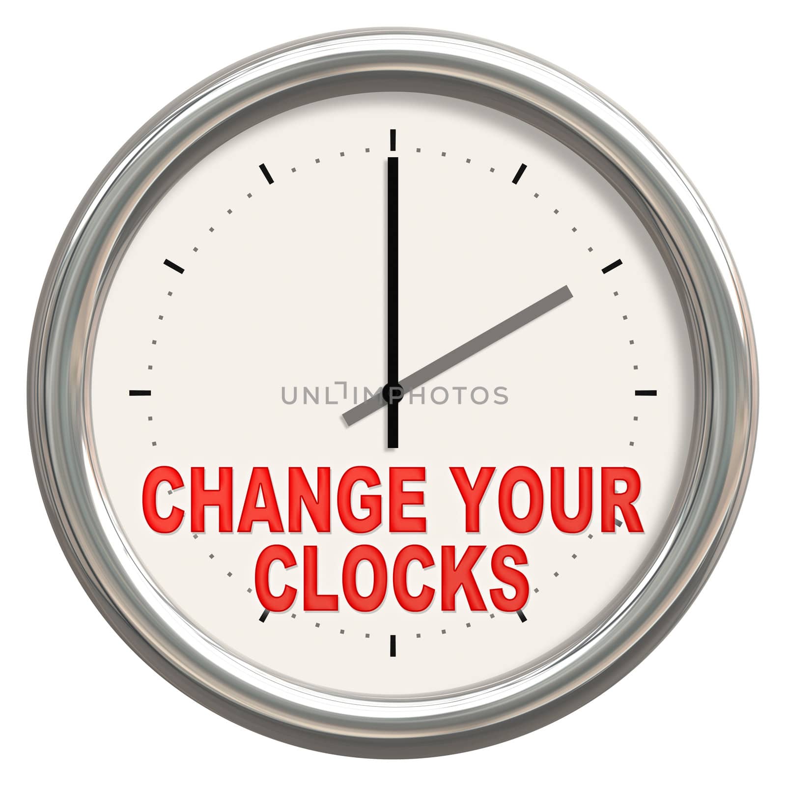 An image of a nice clock with "change your clocks"