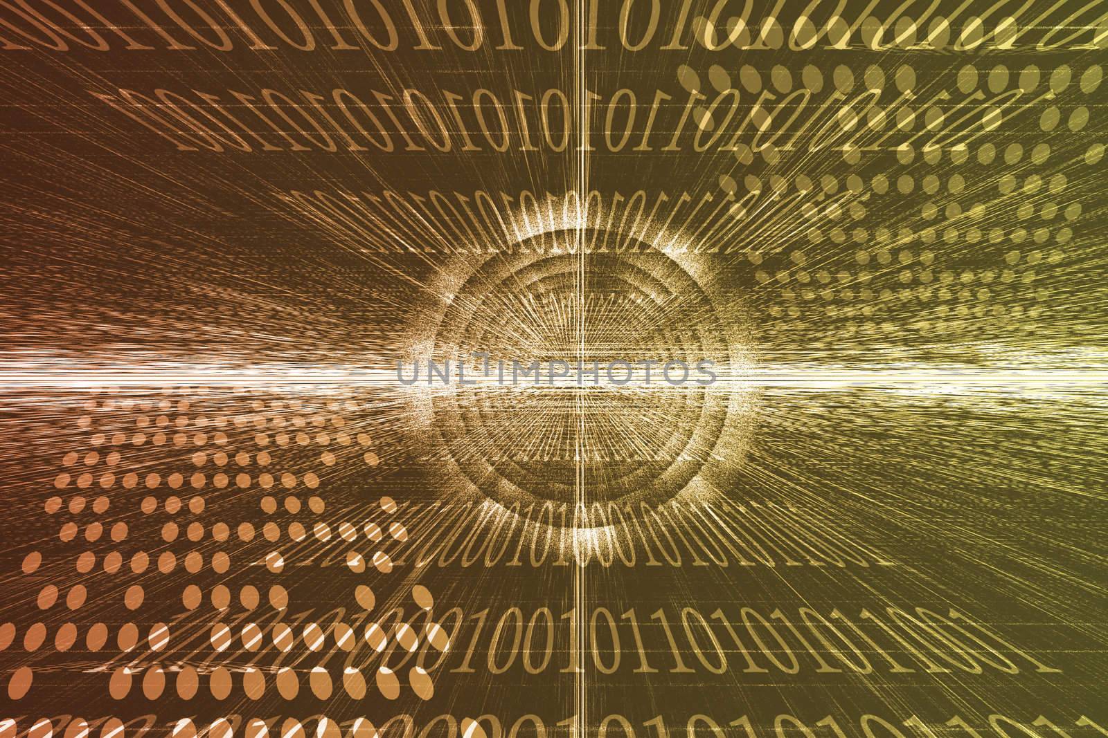 Futuristic Technology Data Flow Color Digital Abstract