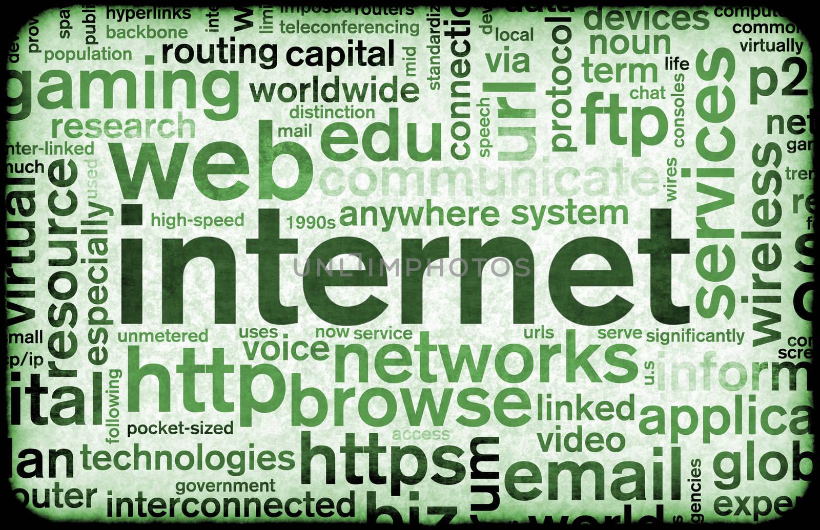 Internet Web Abstract on a Digital Background