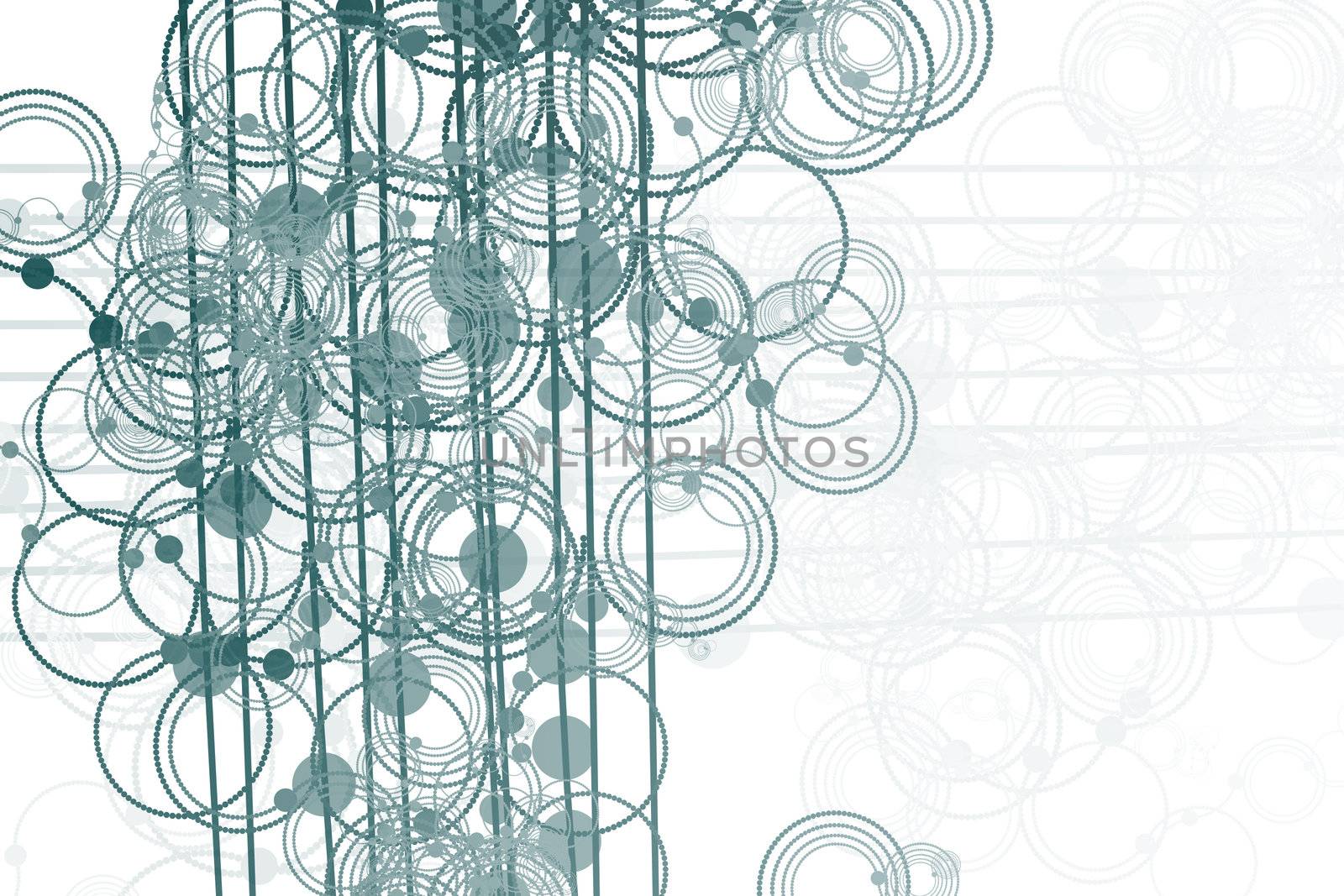 Clean Flowing Lines and Circles Abstract Background 