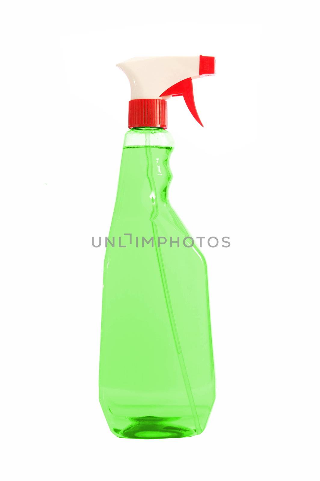 cleaning supplies isolated on white for clean home