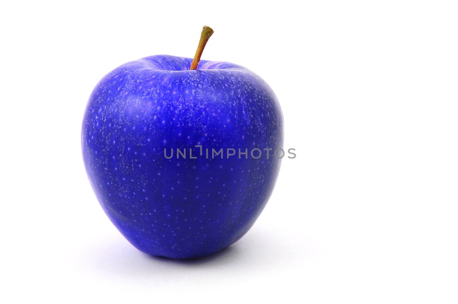 a blue apple fruit isolated on white background