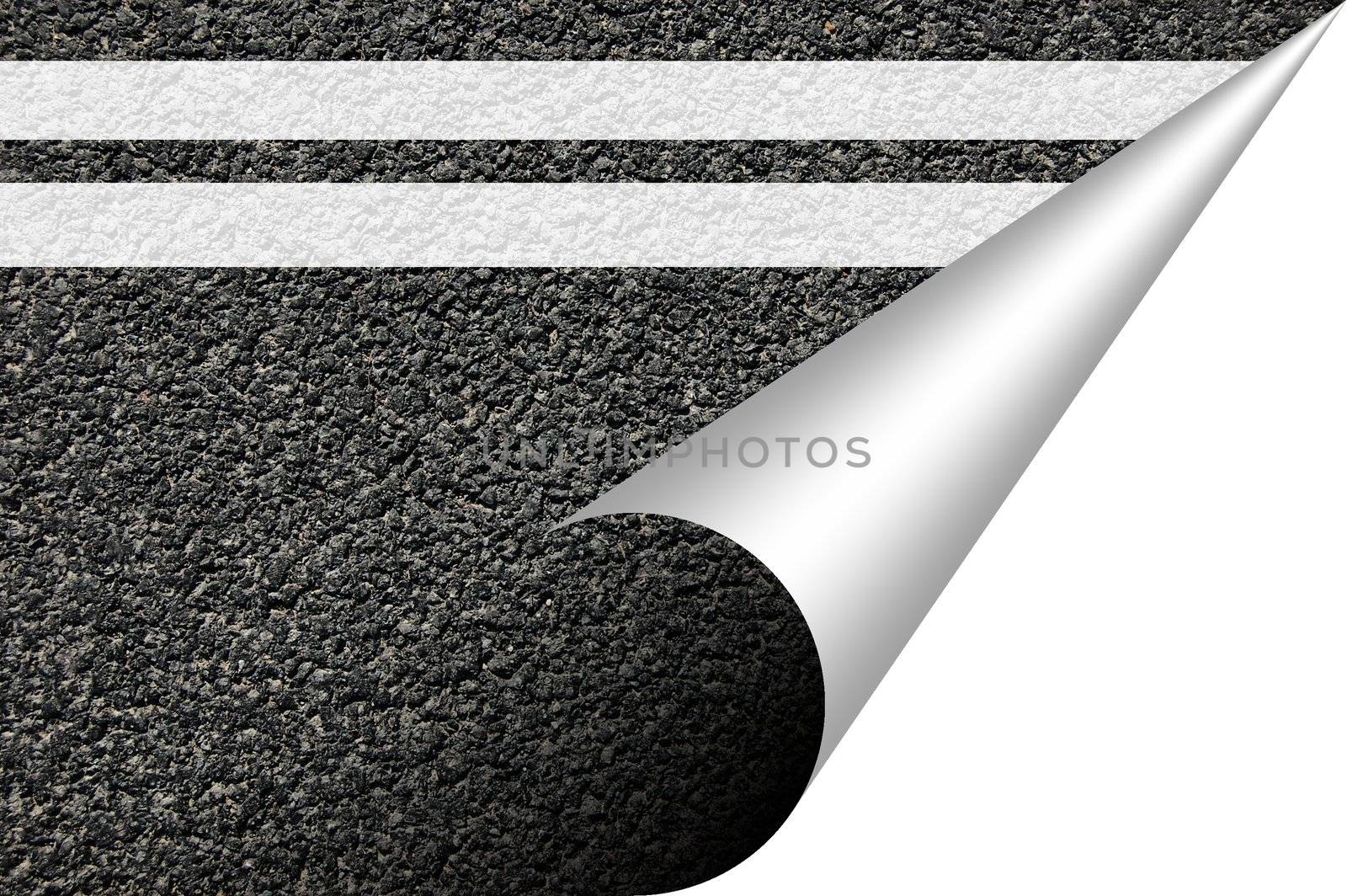 black asphalt texture with corner and copyspace for text
