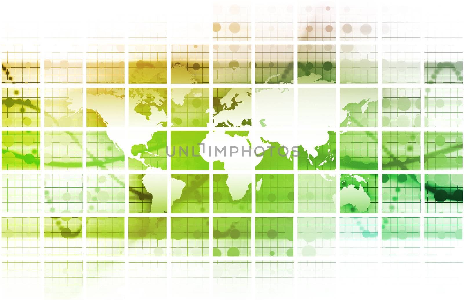 Global Network Concept as a Illustration Art