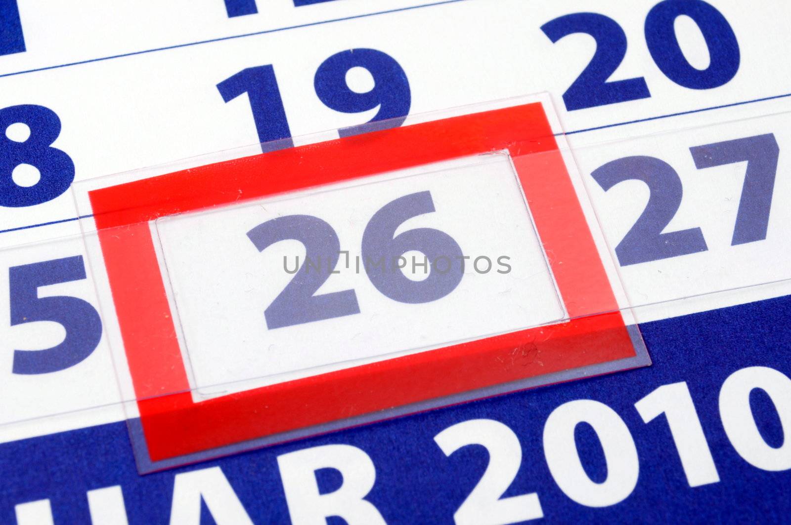 calendar showing end of time or deadline