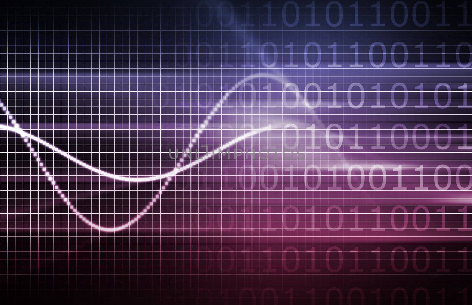 Futuristic Abstract in Web Tech Glowing Lines