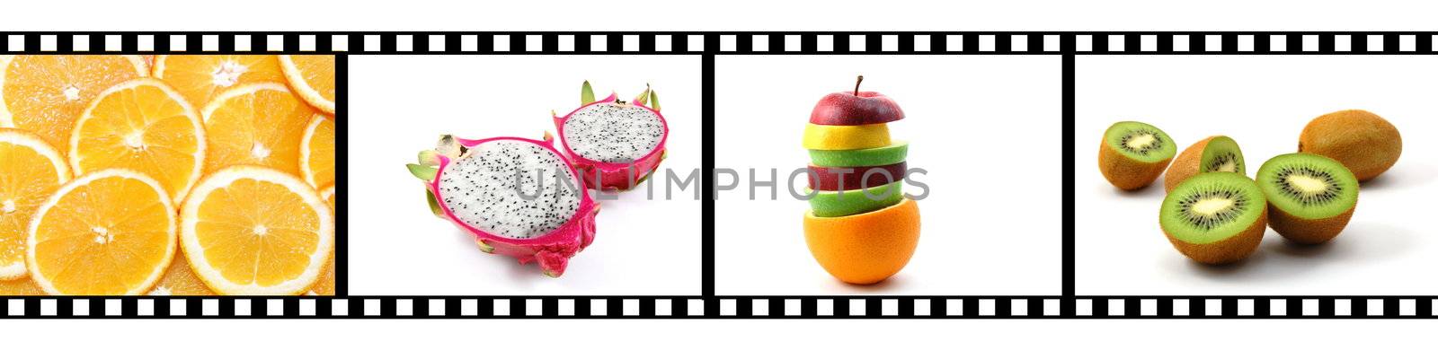film strip with fruit collection by gunnar3000
