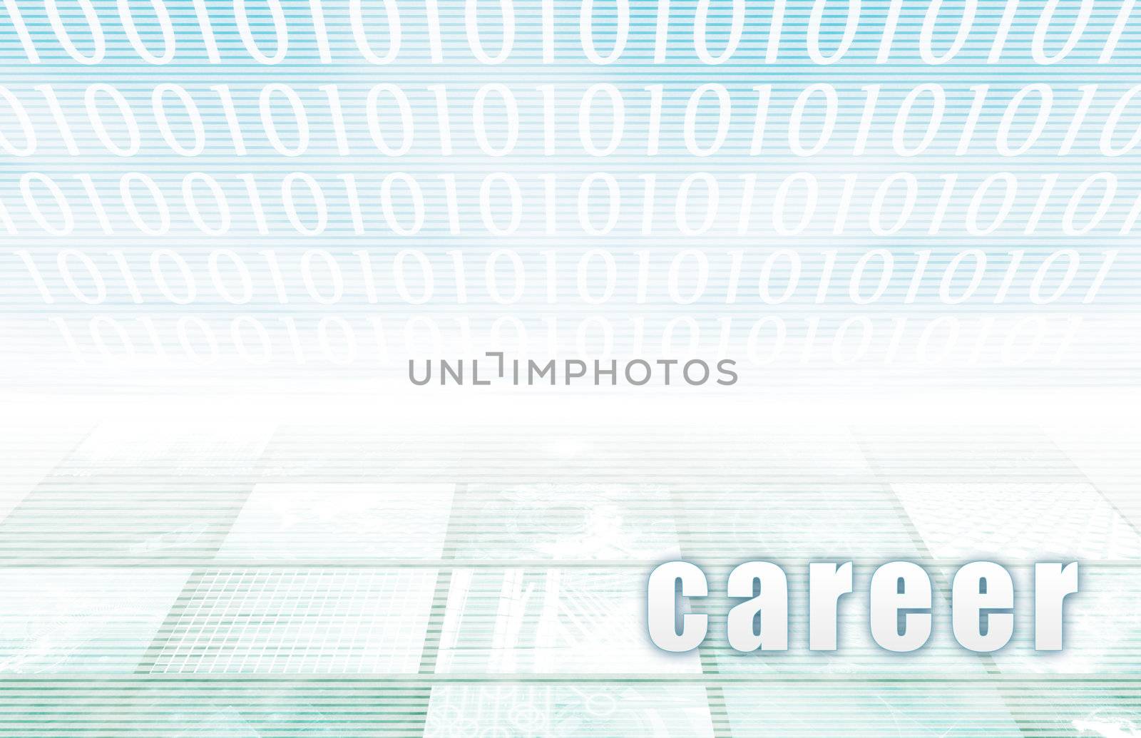 Career on a Clear Blue Tech Background