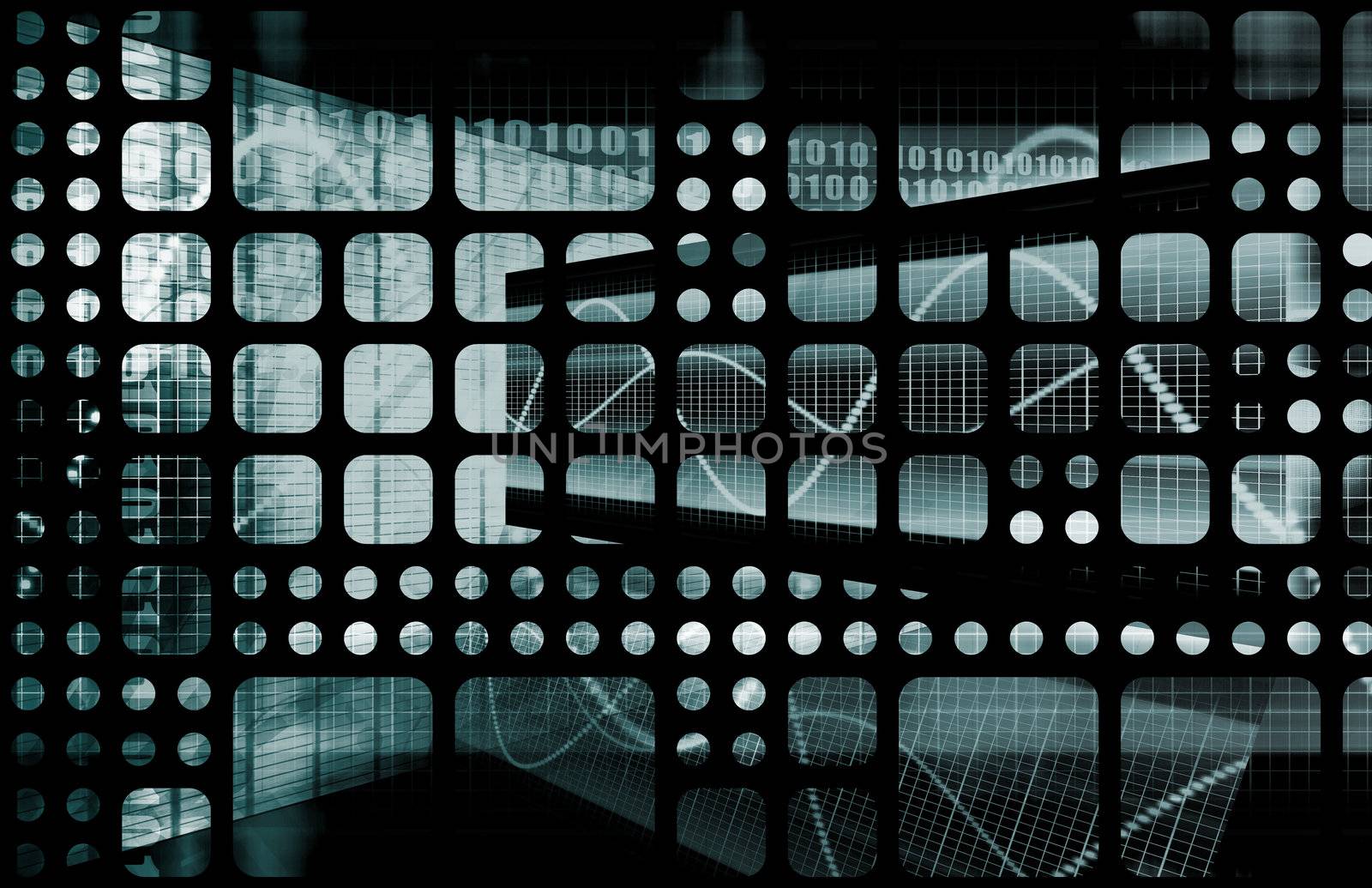 Modern Technology Code Illustration Lines as Art