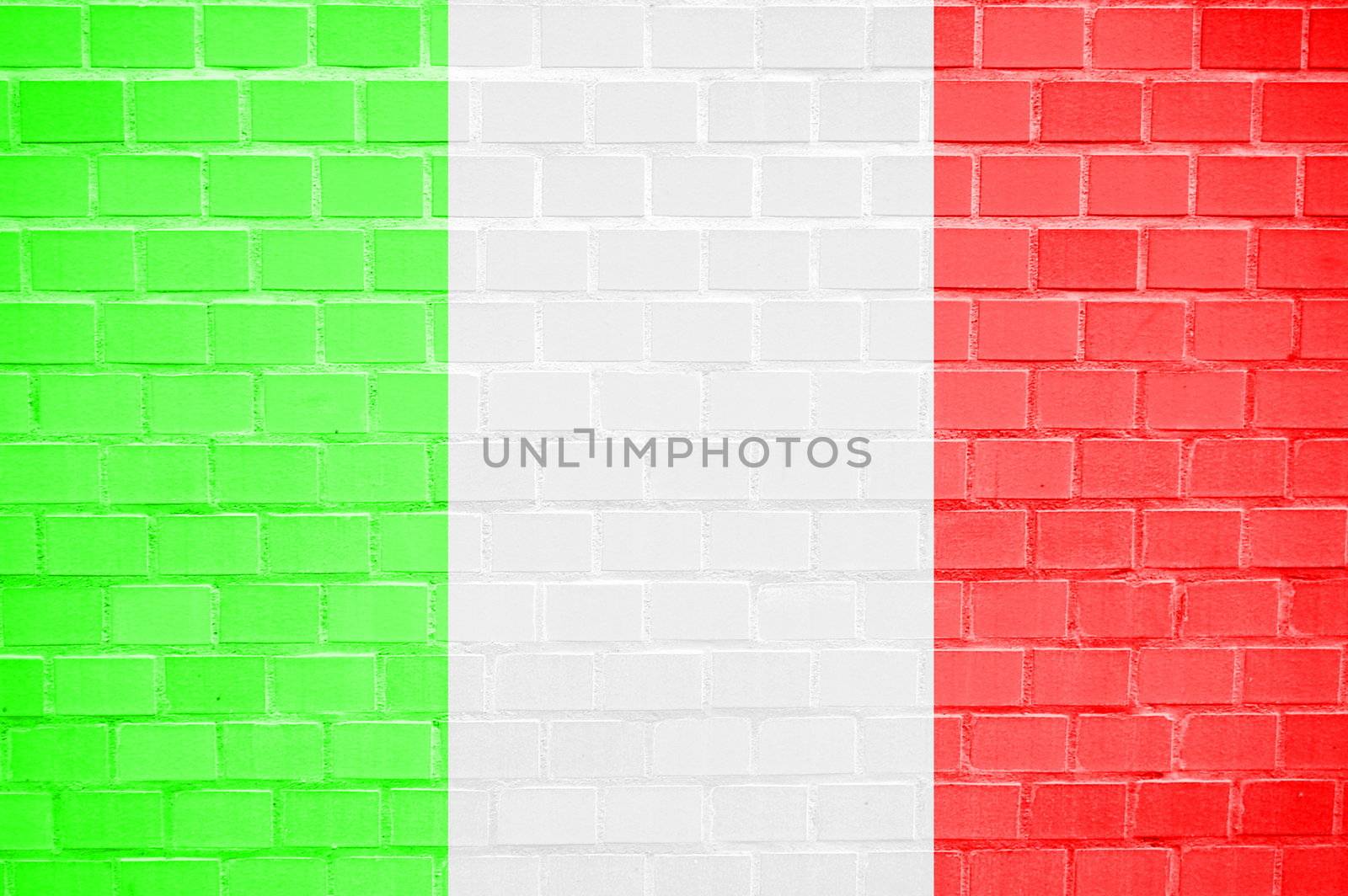 flag painted on a brickwall can be used as background