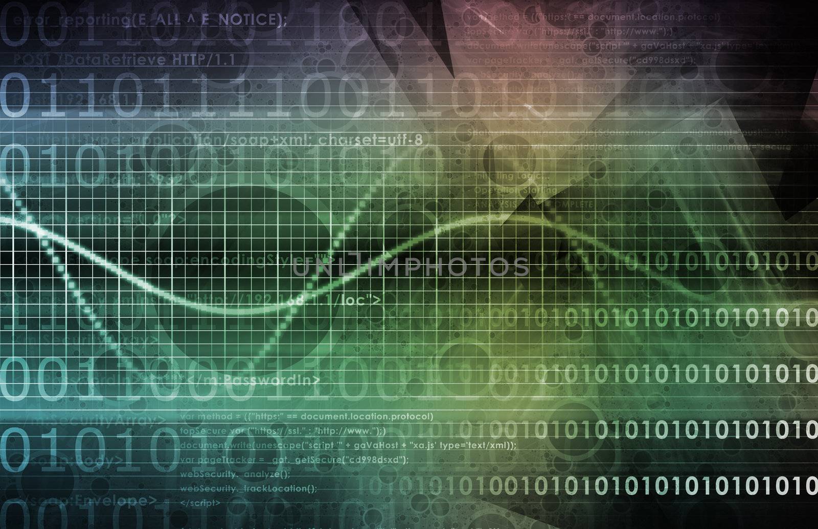 Technology Abstract with Futuristic Lines as Art