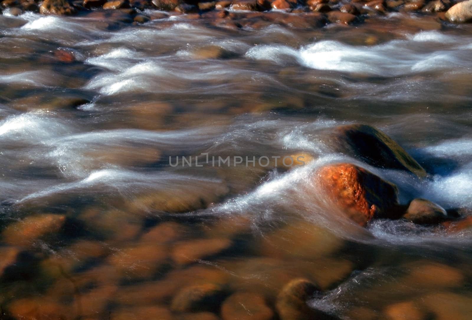 Mountain creek with boulders