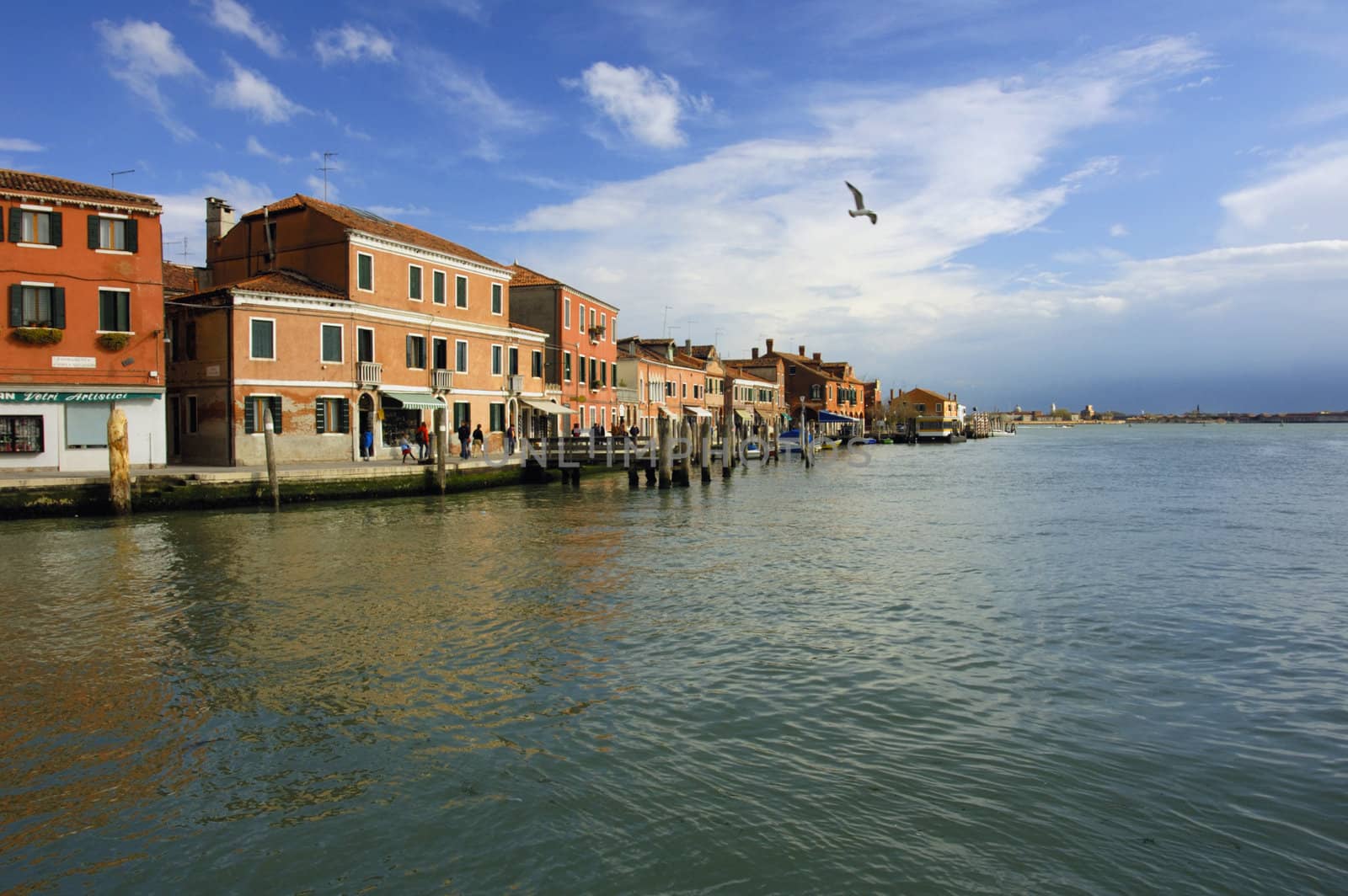 The Venetian island of Murano, famous for its glass-making, in winter sunshine.