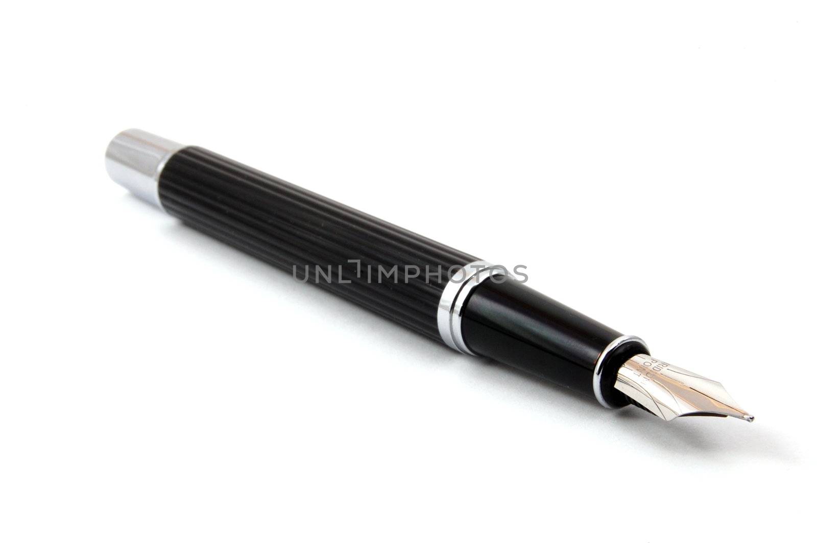 business fountain pen isolated on white background