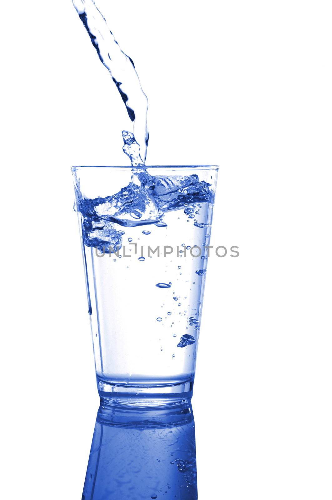 tumbler or cup of fresh ice water