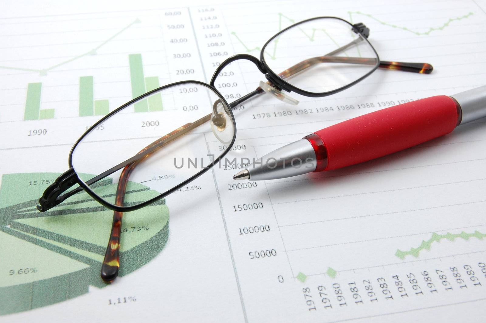 business chart showing financial success at the stock market