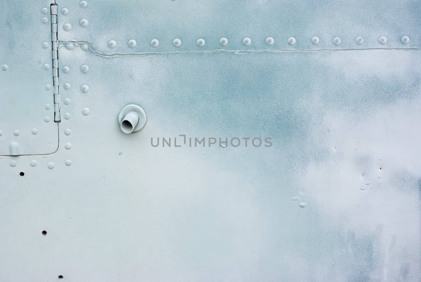 Brushed grunge metallic plate useful for backgrounds